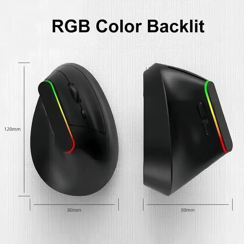 JeDEL W925P Vertical Wireless Dual Mode Wireless Bluetooth 4800 DPI Silent Clicks Recharchable Mouse ماوس وايرلس رأسي قابل للشحن بمستشعر دقة ٤٨٠٠ دي بي آي 7 اشتري ماوس Jedel W925P المريح لليد (Vertical Mouse) بالتوصيل المزدوج (بلوتوث + وايرلس) ودقة تصل إلى 4800DPI. بطارية قابلة للشحن بحجم Type-C وضغطات صامتة. احصل عليه بأفضل سعر في مصر!