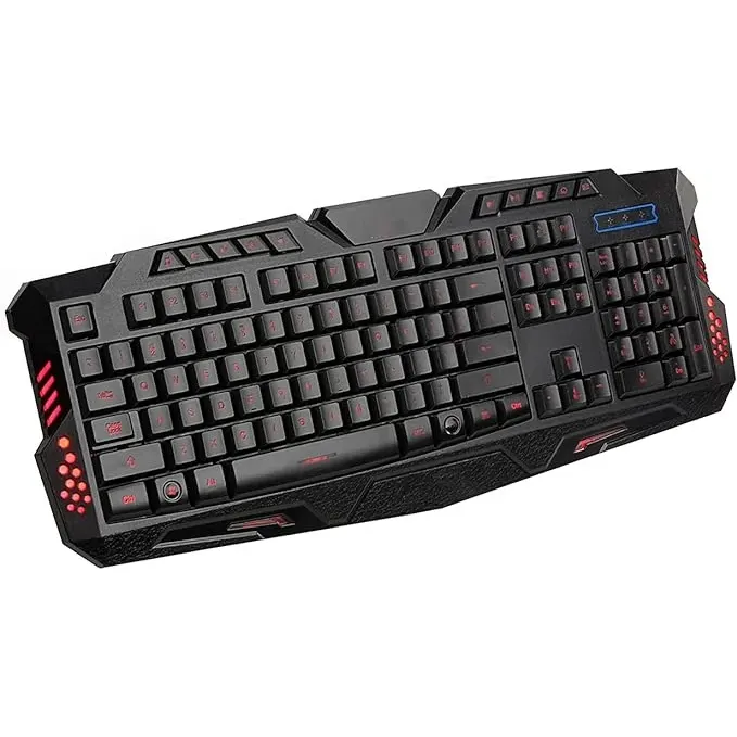 Tiger E-MKB660 USB Wired 3-Mode Backlit Colors Gaming Keyboard كيبورد جيمينج مضيء ب ٣ أوضاع إضائة 4 اشتري لوحة مفاتيح الجيمينج Tiger E-MKB660 بـ 3 ألوان إضاءة خلفية وحروف عربية وإنجليزية مضاءة. تصميم جذاب وأداء استجابة سريع بأفضل سعر كيبورد جيمنج في مصر!
