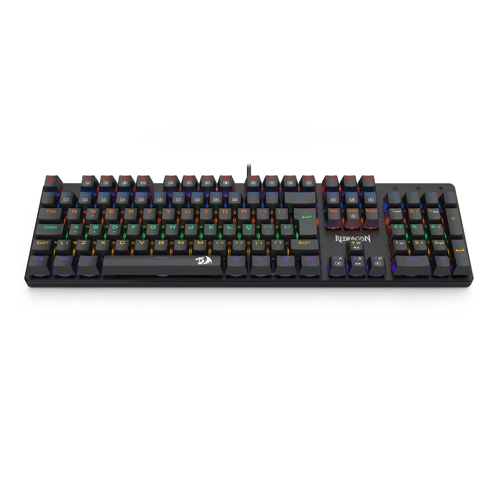 Redragon K608-R Valheim Rainbow USB Wired Blue Switch Mechanical Gaming Keyboard كيبورد جيمينج ميكانيكال سويتش أزرق ريدراجون 9 اشتري كيبورد جيمينج ميكانيكية Redragon K608-R Valheim بالحجم الكامل (104 زر). سويتش أزرق استجابة سريعة، إضاءة Rainbow، ودعم Hot-Swap. احصل عليها بأفضل سعر في مصر!