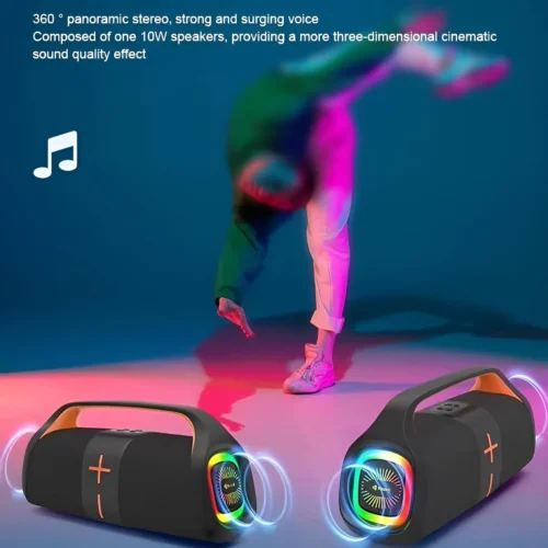 اشتري سماعة Kisonli K12 اللاسلكية بقدرة 20W وبطارية 3600mAh وإضاءة RGB وباس عميق. أفضل سعر سماعة بلوتوث محمولة في مصر مع توصيل سريع.