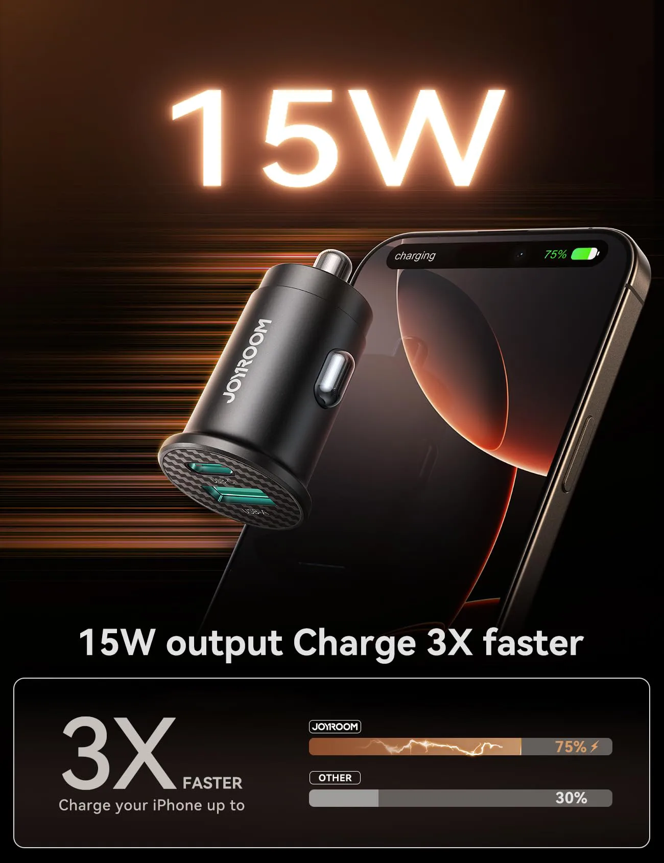 JOYROOM JR-CCN16 Mini QC+PD 15W Car Charger شاحن موبايل للسيارة بمنفذ تايب سي و آخر يو اس بي بقدرة ١٥ واط 7 اشتري شاحن السيارة المدمج JOYROOM JR-CCN16 بقدرة 15W بمدخلي USB-C و USB-A. تصميم Mini مخفي وحماية كاملة لشحن جهازين في وقت واحد بأفضل سعر في مصر!