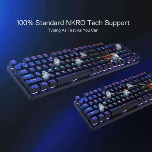 اشتري كيبورد جيمينج ميكانيكية Redragon K608-R Valheim بالحجم الكامل (104 زر). سويتش أزرق استجابة سريعة، إضاءة Rainbow، ودعم Hot-Swap. احصل عليها بأفضل سعر في مصر!