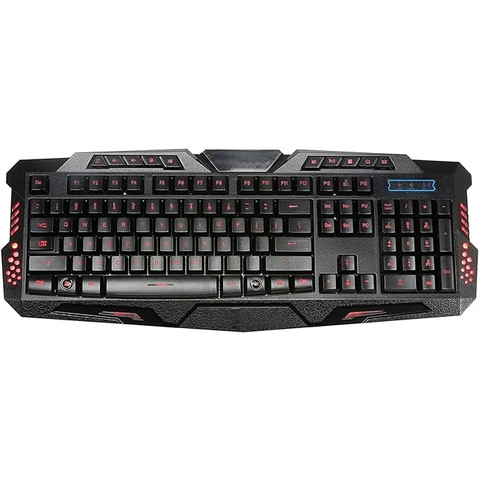 Tiger E-MKB660 USB Wired 3-Mode Backlit Colors Gaming Keyboard كيبورد جيمينج مضيء ب ٣ أوضاع إضائة 5 اشتري لوحة مفاتيح الجيمينج Tiger E-MKB660 بـ 3 ألوان إضاءة خلفية وحروف عربية وإنجليزية مضاءة. تصميم جذاب وأداء استجابة سريع بأفضل سعر كيبورد جيمنج في مصر!