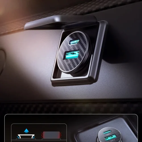اشتري شاحن السيارة المدمج JOYROOM JR-CCN16 بقدرة 15W بمدخلي USB-C و USB-A. تصميم Mini مخفي وحماية كاملة لشحن جهازين في وقت واحد بأفضل سعر في مصر!