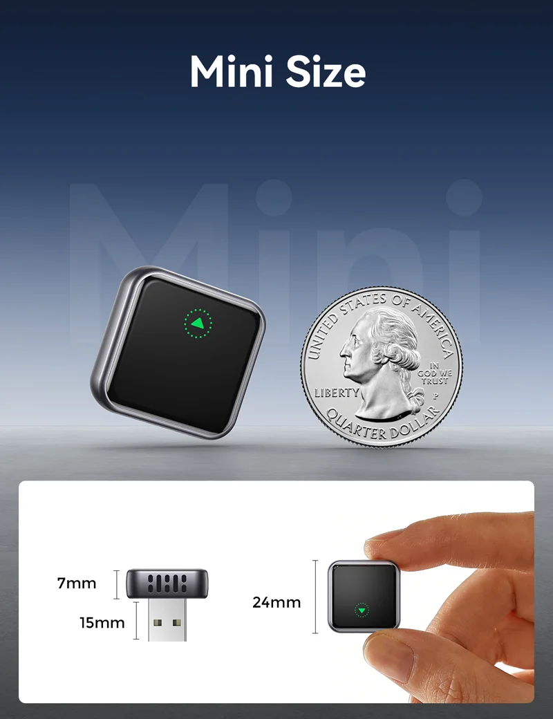JOYROOM JR-CP3 Carplay Series Carplay/Android Auto 2-in-1 Wireless Adapter فلاشة آندرويد اوتو و وايرلس للسيارات بجودة عالية 7 تخلص من أسلاك الموبايل في عربيتك! اشتري فلاشة آندرويد أوتو JOYROOM JR-CP3 لتحويل Apple CarPlay و Android Auto إلى وايرلس بدون سلك. اتصال سريع بلوتوث 5.4 وواي فاي مزدوج بأفضل سعر في مصر!