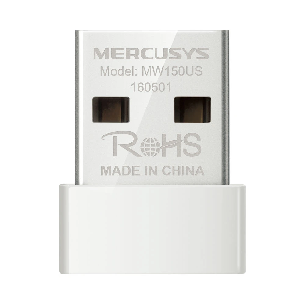 Mercusys MW150US Wireless USB Adapter 150Mbps يو اس بي واي فاي/دونجل واي فاي بسرعة ١٥٠ ميجا بايت فالثانية 2 اشتري دونجل واي فاي Mercusys MW150US بسرعة 150Mbps وحجم ميني نانو للكمبيوتر واللابتوب. حل سريع واقتصادي للاتصال بالإنترنت مع ضمان رسمي في مصر!