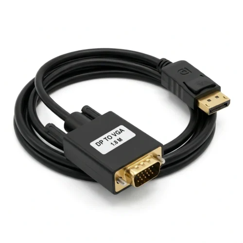 قم بتوصيل جهاز الكمبيوتر أو كارت الشاشة بمخرج Display to VGA على أي شاشة أو بروجكتور VGA بسهولة. كابل 2B عالي الجودة بطول 1.8 متر. اطلبه الآن بأفضل سعر في مصر مع ضمان جودة!