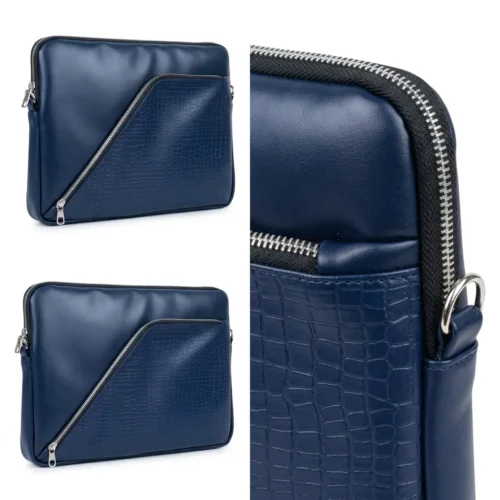 اشتري حافظة لابتوب جلد Premium Leather Laptop Sleeve 15.6 Inch بنقشة الجلد البارزة وخامات مقاومة للماء والصدمات. حماية متكاملة وجيب للشاحن بأفضل سعر إكسسوارات لابتوب في مصر!