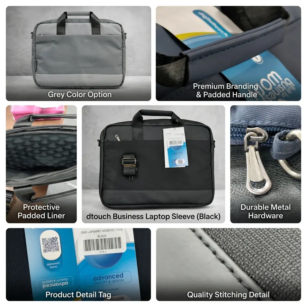 D-Touch LAPSHIRT HandBag PRO 101 - 15.6 شنطة لابتوب مصنوعة من الجلد الناعم مثالية للأعمال اليومية والدراسة 6 اشتري شنطة اللابتوب الجلدية D-Touch LAPSHIRT PRO 101 بمقاس 15.6 بوصة. تصميم أنيق للعمل والدراسة، خامات جلدية مقاومة للماء، جيب للآيباد، وجيب خلفي مخفي ضد السرقة بأفضل سعر في مصر!