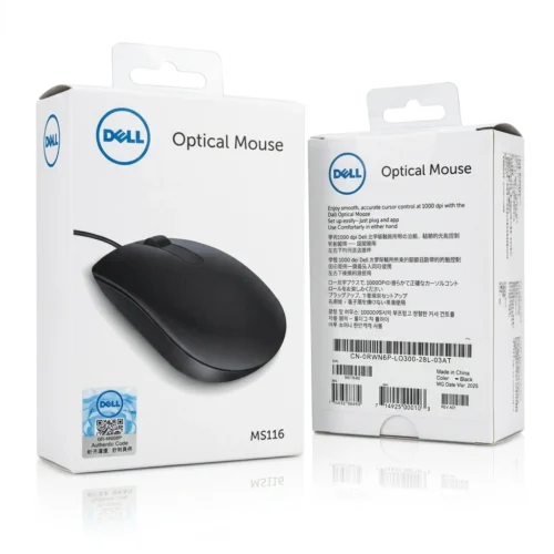 اشتري ماوس ديل السلكي الأصلي Dell MS116 المزود برقم متسلسل بالسوق المصري. دقة 1000DPI، عمر افتراضي طويل، وتصميم مريح للشركات والمكاتب والأجهزة المنزلية.