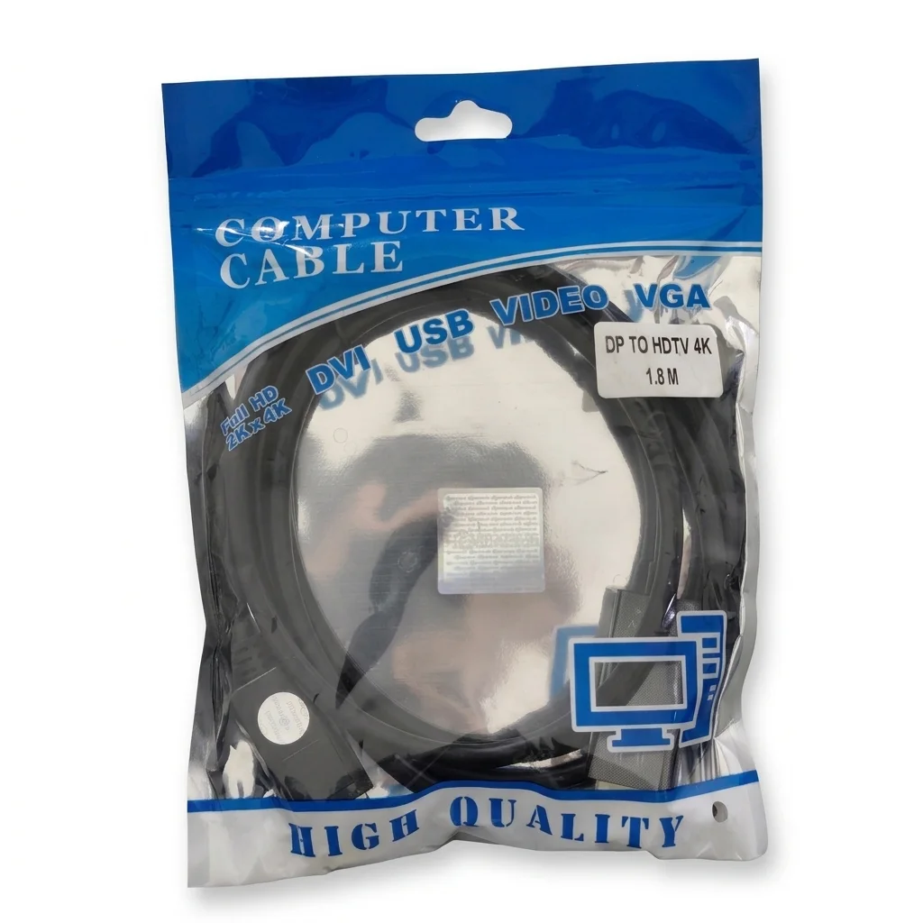 Be-Connected DisplayPort to HDMI Gold Plated Cable 1.8m length كابل تحويل دسبلاي إلى ات دي ام آي 10 Be-Connected DisplayPort to HDMI Gold Plated Cable 1.8m length كابل تحويل دسبلاي إلى ات دي ام آي - الصورة 10