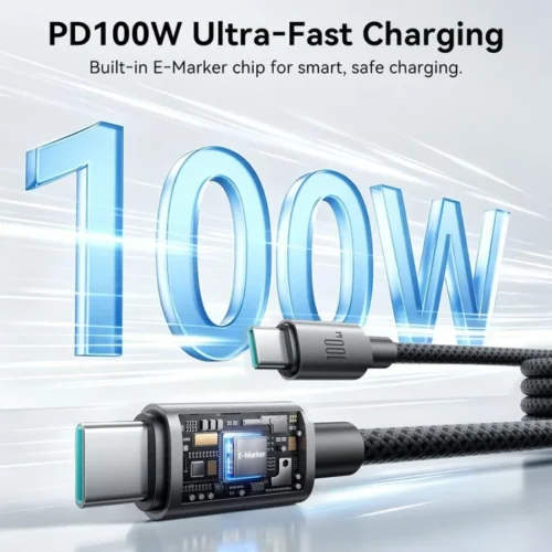 تخلص من تشابك الكابلات! اشتري كابل جويروم JOYROOM S-A65 MagEase ممغنط ذاتي اللف بقدرة 100W للابتوب والموبايل. قماش مضفر وقوة شحن فائقة بأفضل سعر إكسسوارات في مصر!