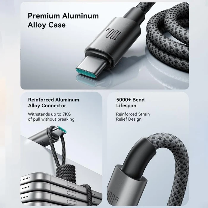 JOYROOM S-A65 MagEase Series 1.2M Magnetic Self-Winding Type-C to Type-C Charging Data Cable كابل شحن تايب سي لتايب سي ممغنط ذاتي التنظيم 9 تخلص من تشابك الكابلات! اشتري كابل جويروم JOYROOM S-A65 MagEase ممغنط ذاتي اللف بقدرة 100W للابتوب والموبايل. قماش مضفر وقوة شحن فائقة بأفضل سعر إكسسوارات في مصر!