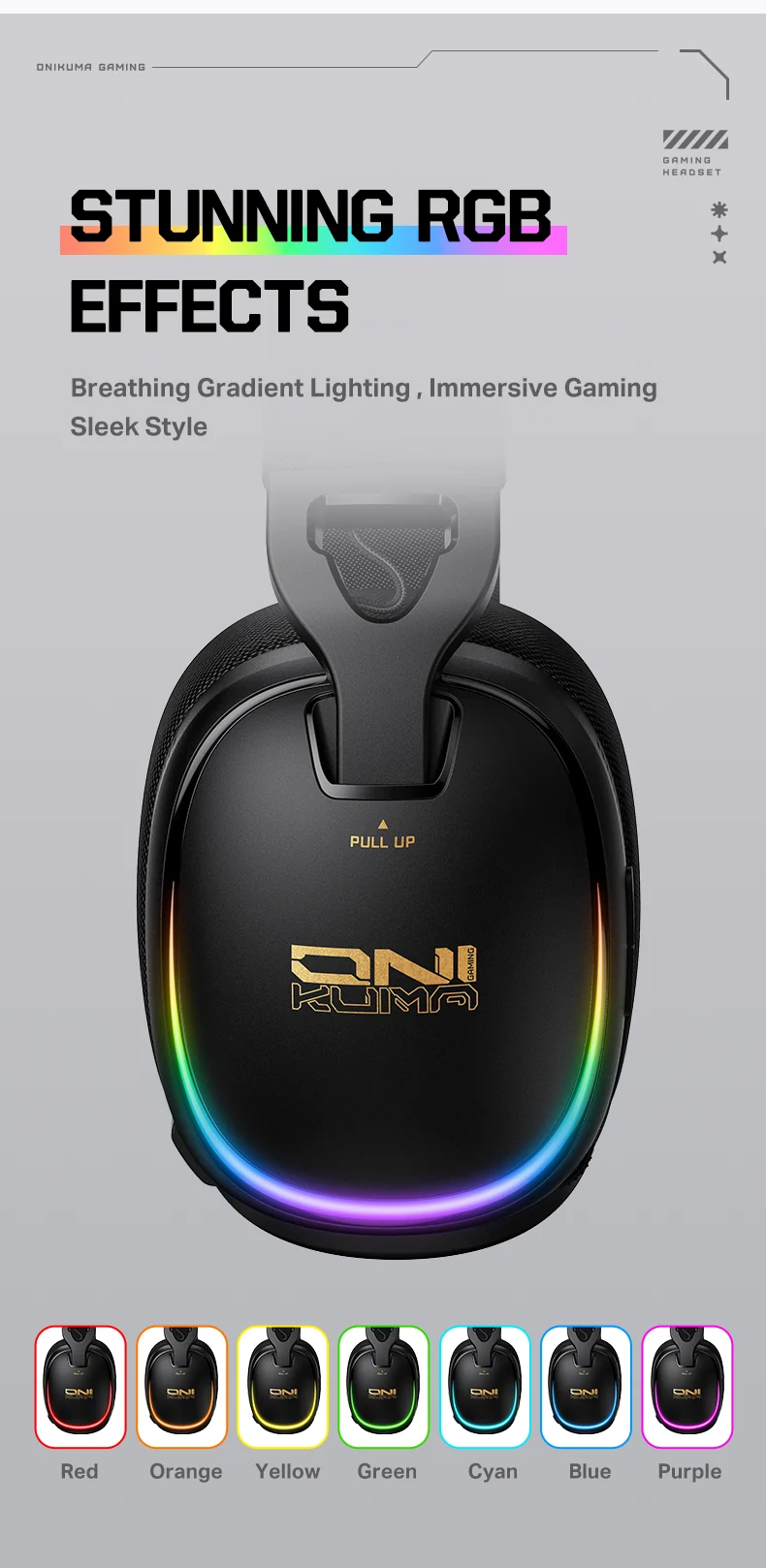 Onikuma GT805 4-Mode RGB Gaming Headset 2.4G Wired + Bluetooth سماعة هيدفون جيمينج إحترافية بتقنية إقتران ثلاثية 10 اشتري سماعة الجيمينج الاحترافية Onikuma GT805 بأربعة أوضاع توصيل (2.4G USB & Type-C + Bluetooth 5.4 + سلكي). بطارية ضخمة 1000mAh تدوم حتى 60 ساعة، مشغلات 50mm، صوت محيطي، ومايك مدمج بأفضل قيمة في مصر!