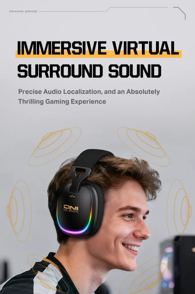 Onikuma GT805 4-Mode RGB Gaming Headset 2.4G Wired + Bluetooth سماعة هيدفون جيمينج إحترافية بتقنية إقتران ثلاثية 13 اشتري سماعة الجيمينج الاحترافية Onikuma GT805 بأربعة أوضاع توصيل (2.4G USB & Type-C + Bluetooth 5.4 + سلكي). بطارية ضخمة 1000mAh تدوم حتى 60 ساعة، مشغلات 50mm، صوت محيطي، ومايك مدمج بأفضل قيمة في مصر!