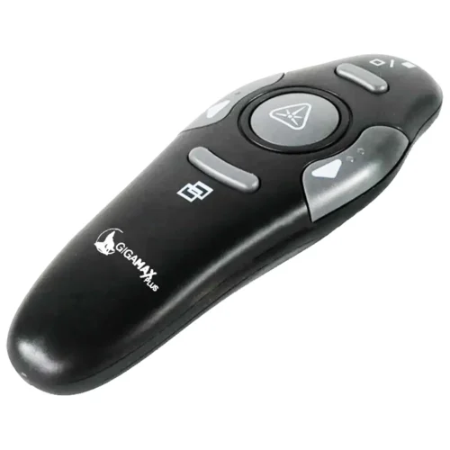 اشتري ريموت تقديم المحاضرات والعروض Gigamax K100 Plus في مصر. اتصال لاسلكي 2.4GHz بمدى يصل حتى 100 متر، مؤشر ليزر أحمر قوي، 5 أزرار تحكم، وتوصيل مباشر بدون تعريفات!