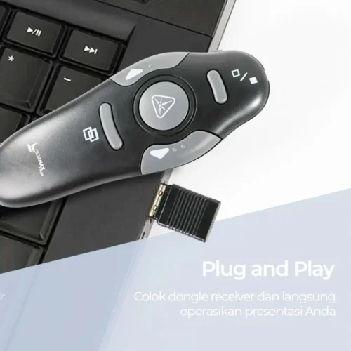 اشتري ريموت تقديم المحاضرات والعروض Gigamax K100 Plus في مصر. اتصال لاسلكي 2.4GHz بمدى يصل حتى 100 متر، مؤشر ليزر أحمر قوي، 5 أزرار تحكم، وتوصيل مباشر بدون تعريفات!