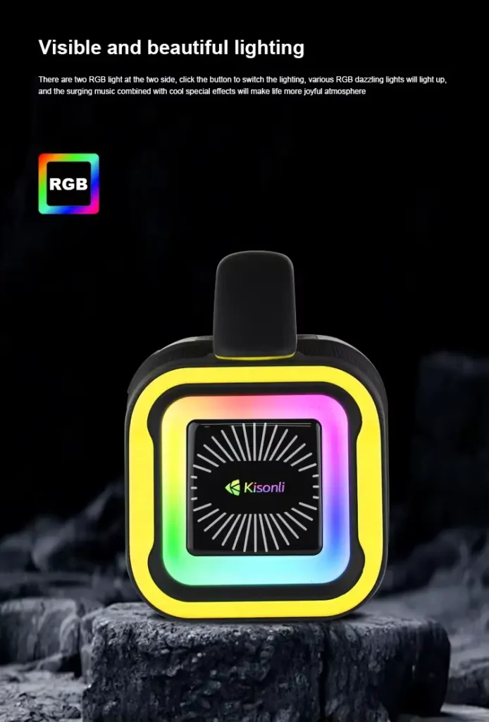 اشتري سماعة Kisonli K5 اللاسلكية بقدرة 20W وبطارية 3600mAh مع إضاءة RGB وتقنية TWS وباس قوي. أفضل سعر سماعة بلوتوث محمولة في مصر مع توصيل سريع.