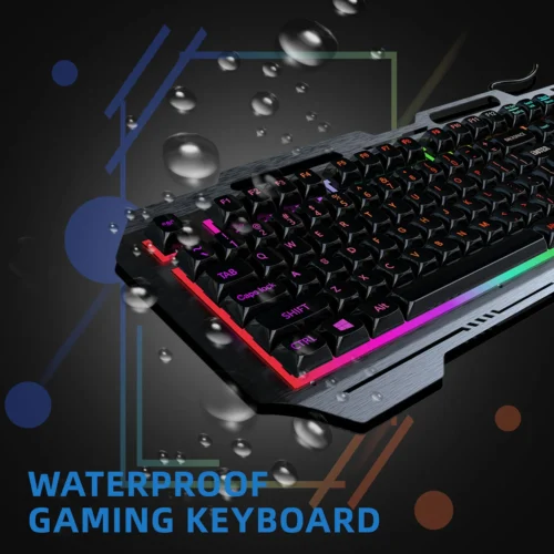 اشتري كيبورد جيمنج JERTECH K910 Lightning بجسم معدني صلب، إضاءة RGB، ومقاومة للماء. أداء قوي وسريع للألعاب بسعر اقتصادي ممتاز في مصر. اطلبه الآن!