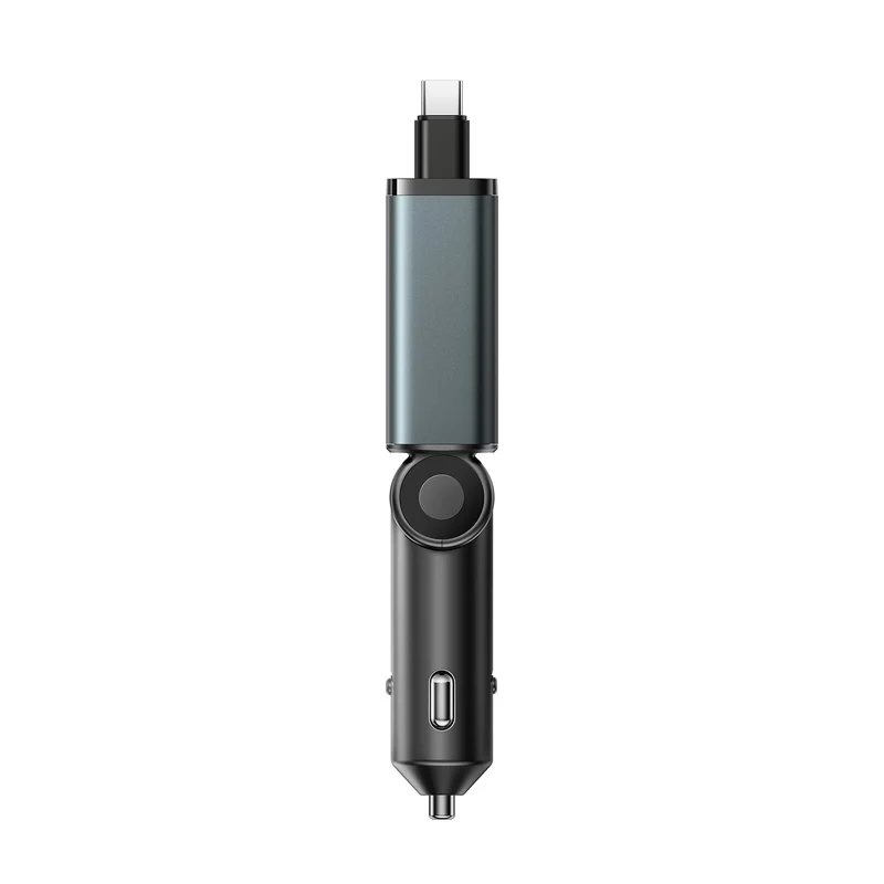 JOYROOM JR-CCL07 3-in-1 Retractable Type-C Cable Ultra-Slim 60W Car Charger شاحن سيارة بكابل تايب سي قابللاللسحب بقدرة ٦٠ واط و منافذ متعدده 5 اشحن اللابتوب والموبايل في عربيتك بقدرة 60W! اشتري شاحن السيارة الذكي JOYROOM JR-CCL07 بكابل تايب سي 45W قابل للسحب ومنافذ متعددة بأفضل سعر إكسسوارات سيارات في مصر!