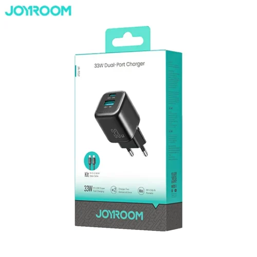 اشتري شاحن Joyroom JR-TG7 بقدرة 33W ومنفذين PD+QC3.0 مع كابل C to Lightning 1m. شحن سريع وأمان كامل لأجهزة الآيفون والأندرويد بأفضل سعر في مصر.