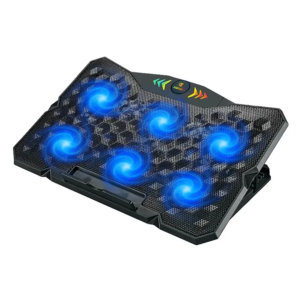 Jertech KL333 6 Fans 2x USB Port Speed Control Support up to 19 Inch Gaming Laptop Cooling Pad قاعدة تبريد لابتوب ب٦ مراوح و تحكم سرعات و ٢ منفذ يو اس بي 1 احصل على أفضل تبريد للابتوب مع قاعدة Jertech KL333 المجهزة بـ 6 مراوح متطورة، تحكم بالسرعات، منافذ USB مزدوجة، وزوايا تعديل ارتقاع مريحة للظهر. تناسب لابتوبات حتى 19 بوصة بأفضل قيمة في مصر!