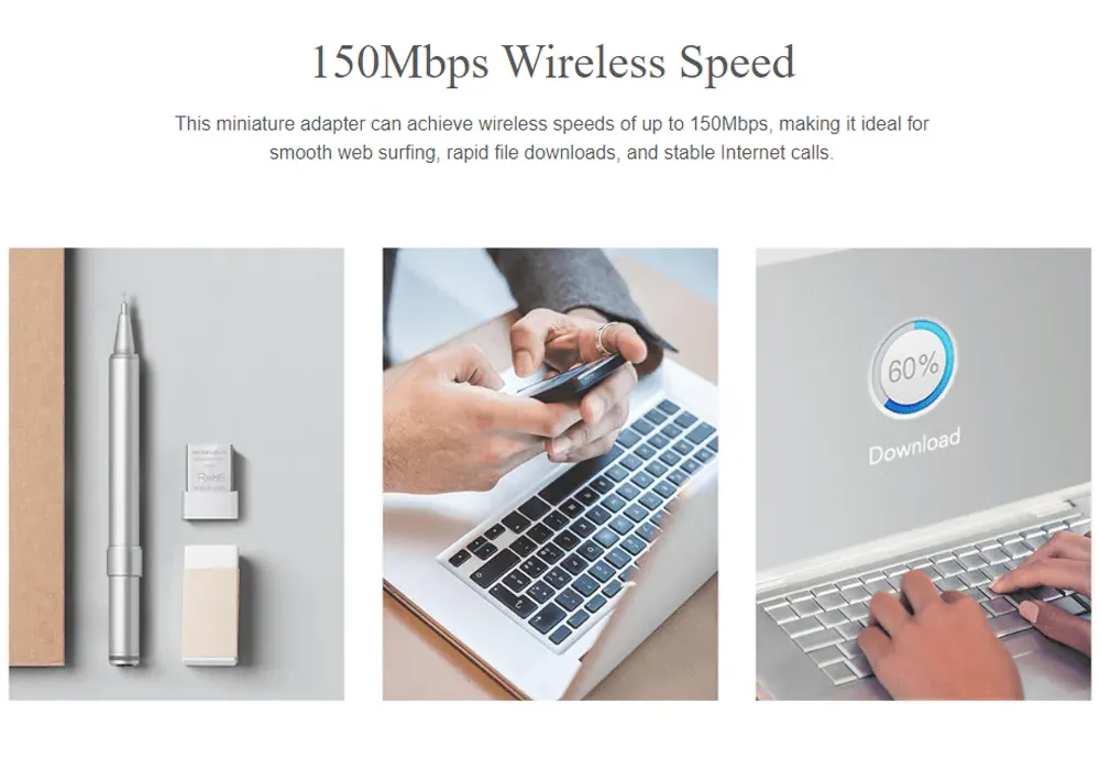 Mercusys MW150US Wireless USB Adapter 150Mbps يو اس بي واي فاي/دونجل واي فاي بسرعة ١٥٠ ميجا بايت فالثانية 5 اشتري دونجل واي فاي Mercusys MW150US بسرعة 150Mbps وحجم ميني نانو للكمبيوتر واللابتوب. حل سريع واقتصادي للاتصال بالإنترنت مع ضمان رسمي في مصر!
