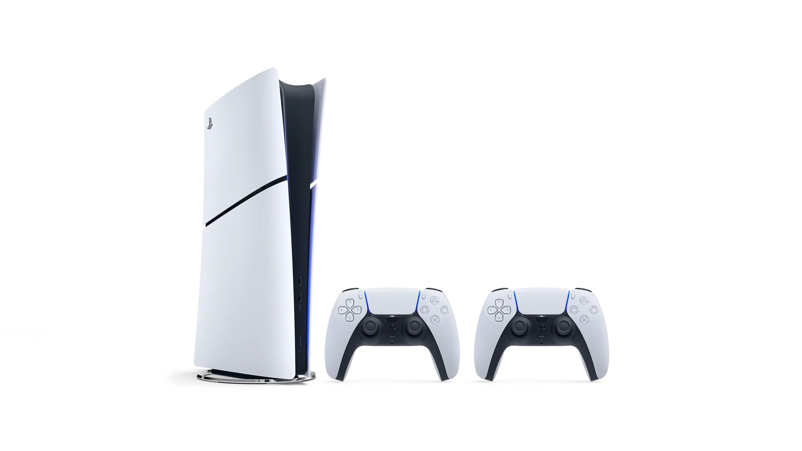 Sony PlayStation 5 Digital Edition Slim with EA SPORTS FC 26 Bundle + Extra DualSense Controller سوني بلاي ستيشن ٥ النسخة الدجيتال النحيفة مع ذراع سوني دوال سينس اصلي 6 جهاز PS5 Slim Digital Edition العرض الضخم: لعبة EA SPORTS FC 26 + ذراع سوني DualSense أصلي إضافي مجاناً! سرعة SSD فائقة ودقة 4K. احصل عليه بأفضل سعر في مصر مع ضمان محلي.