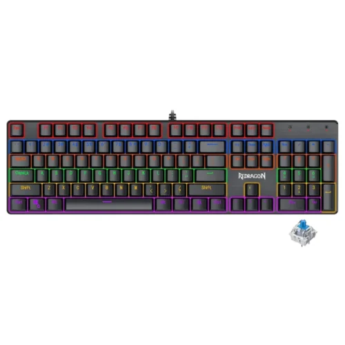 Home 53 اشتري كيبورد جيمينج ميكانيكية Redragon K608-R Valheim بالحجم الكامل (104 زر). سويتش أزرق استجابة سريعة، إضاءة Rainbow، ودعم Hot-Swap. احصل عليها بأفضل سعر في مصر!