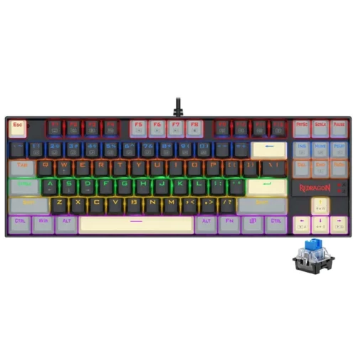 Home 52 اشتري كيبورد الجيمينج الميكانيكية Redragon K552LGY-R Kumara بحجم TKL مدمج (87 زر). حروف عربي/إنجليزي، سويتشات أزرق، إضاءة Rainbow، ومقاومة للسوائل. اطلبه بأفضل سعر في مصر!
