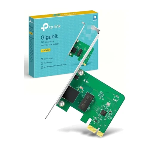 اشتري كارت شبكة لان TP-Link TG-3468 PCIe Gigabit بجميع السرعات 10/100/1000Mbps للكمبيوتر والكيسة. الحل الأمثل للإنترنت السريع واللعب بدون لاج بأفضل سعر في مصر!