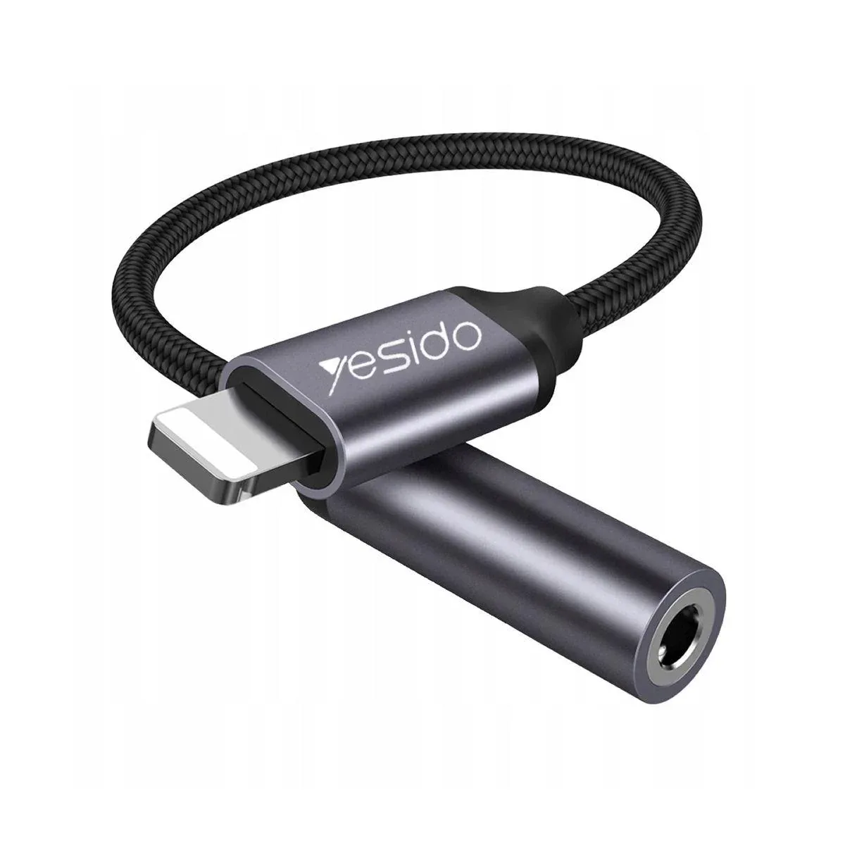 Yesido YAU21 Audio Adapter Lightning to 3.5mm Headphone Aux adapter Cable كابل تحول/محول من آيفون لايتنينج ل أوديو جاك ٣.٥ مملي 1 اشتري وصلة تحويل آيفون Yesido YAU21 الأصيلة من Lightning إلى مقبس AUX 3.5mm. صوت نقي وبدون تقطيع، خامات متينة من الألمنيوم، وتوافق تام مع أجهزة آبل بأفضل سعر في مصر!