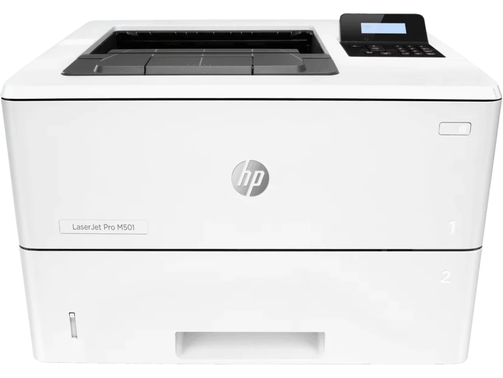 HP LaserJet Pro M501dn Monochrome Duplex Network Printerبرنتر اتش بي ليزر أحادية اللون إستيراد 9 اشتري طابعة HP LaserJet Pro M501dn استيراد بسرعات تصل إلى 45 صفحة/دقيقة وطباعة دوبلكس شبكية. الخيار الأفضل للشركات والمكاتب بأعلى كفاءة وأقل تكلفة في مصر.