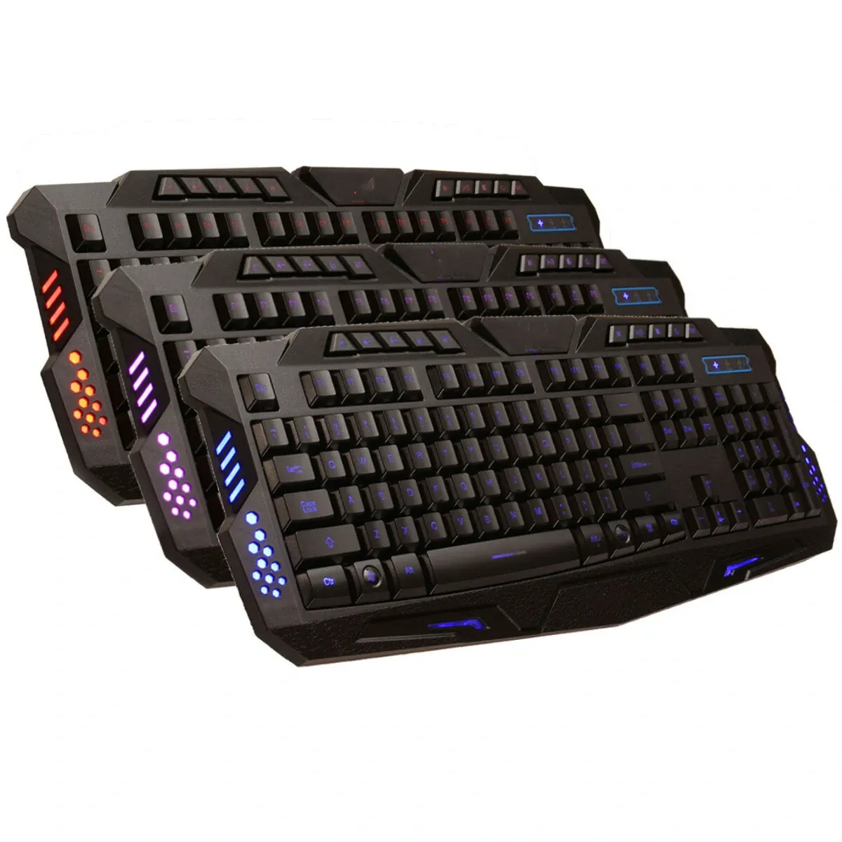 Tiger E-MKB660 USB Wired 3-Mode Backlit Colors Gaming Keyboard كيبورد جيمينج مضيء ب ٣ أوضاع إضائة 2 اشتري لوحة مفاتيح الجيمينج Tiger E-MKB660 بـ 3 ألوان إضاءة خلفية وحروف عربية وإنجليزية مضاءة. تصميم جذاب وأداء استجابة سريع بأفضل سعر كيبورد جيمنج في مصر!