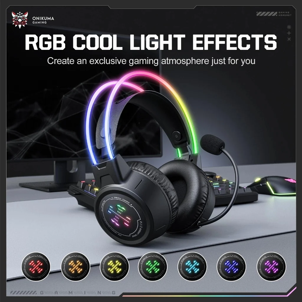 Onikuma GT889 Tri-Mode 2.4G Wired Bluetooth Gaming Headset سماعة هيدفون جيمينج اونيكوما بتوصيل ثلاثي 5 اشتري سماعة الجيمينج الاحترافية Onikuma GT889 بتوصيل ثلاثي (2.4G + Bluetooth 5.4 + سلكي). بطارية ضخمة 1000mAh تدوم حتى 60 ساعة، وصوت محيطي نقي بأفضل سعر في مصر!