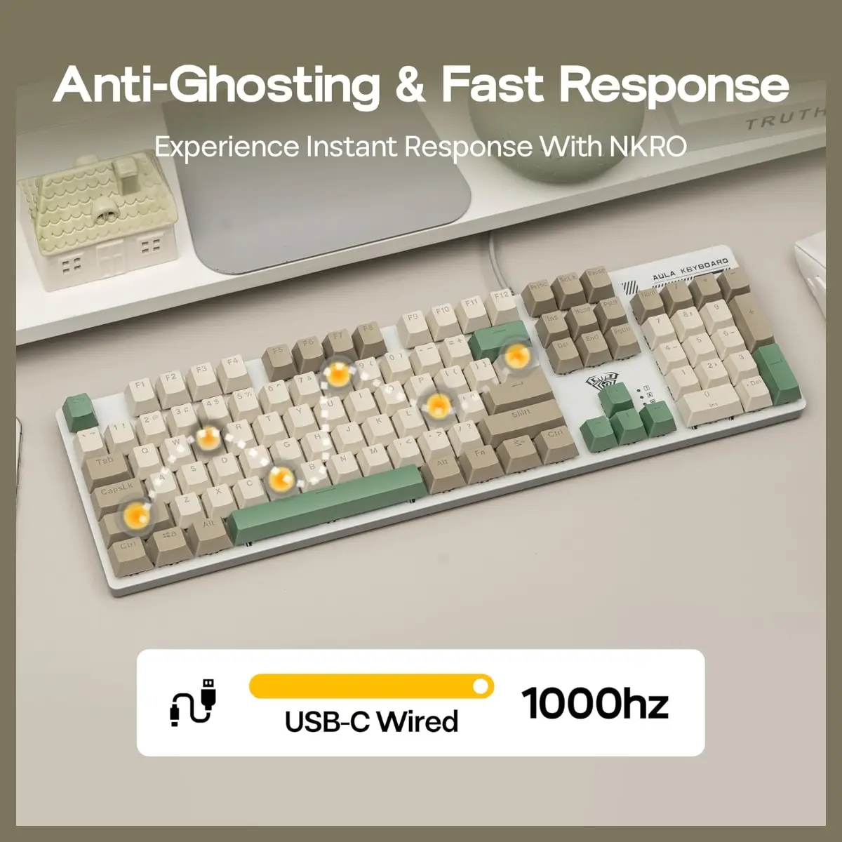 Aula S500 Wired Mechanical Zoned Full-size RGB E-sports Anti-Ghosting Gaming Keyboard RED Switch كيبورد جيمنج إحترافي كامل بمفاتيح سويتش أحمر 6 اشترِ كيبورد الميكانيكال S500 Gaming بأفضل سعر في مصر. تصميم ريترو بألوان ثلاثية مميزة، إضاءة Zoned RGB، شاسيه معدني مات، ودعم Anti-Ghosting كامل لجميع المفاتيح. ضمان ممتاز وشحن سريع!