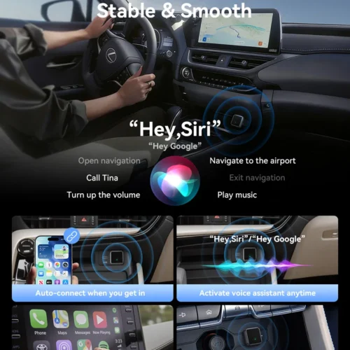 تخلص من أسلاك الموبايل في عربيتك! اشتري فلاشة آندرويد أوتو JOYROOM JR-CP3 لتحويل Apple CarPlay و Android Auto إلى وايرلس بدون سلك. اتصال سريع بلوتوث 5.4 وواي فاي مزدوج بأفضل سعر في مصر!