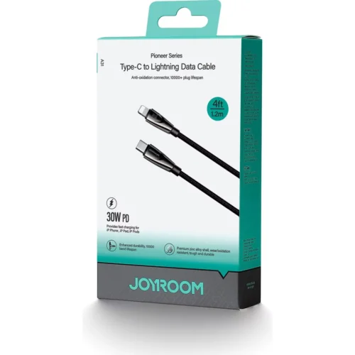اشحن الآيفون بسرعة فائقة! اشتري كابل جويروم Joyroom SA31-CL3 تايب سي إلى لايتنينج بقدرة 30W خامة قماش مضفرة مضادة للقطع وبأفضل سعر إكسسوارات موبايل في مصر!