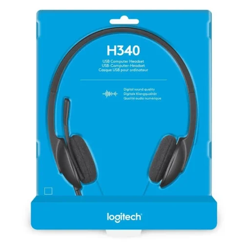 اشتري سماعة Logitech H340 USB الأصلية بأفضل سعر في مصر. ممتازة للاجتماعات، العمل عن بعد، الدراسة، ومكالمات Call Center مع مايك بعزل الضوضاء وصوت رقمي نقي!