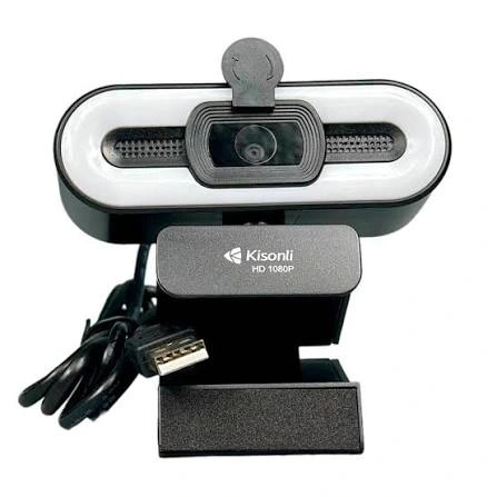 اشتري كاميرا الويب Kisonli D2 بدقة 1080p Full HD المجهزة بميكروفون مدمج بتقنية عزل الضوضاء وإضاءة LED فلاش 3 مستويات. أداء ممتاز للاجتماعات والدراسة عن بعد بأفضل قيمة في مصر!