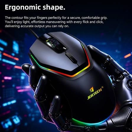 Jertech XP16 REACTOR Wired RGB Gaming Mouse 3600Dpi ماوس جيمنج ب ٦ أزرار و مستشعر ٣٦٠٠ دي بي آي 3 اشتري ماوس الجيمنج السلكي JERTECH XP16 REACTOR في مصر. مستشعر حتي 3600 DPI، 7 أزرار احترافية، إضاءة RGB مبهجة، وتصميم مريح لألعاب الأكشن والـ FPS بأفضل سعر.