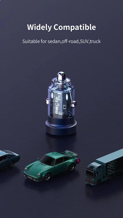 RECCI RCC-N16 15.5W DUAL PORTS TRANSPARENT CAR CHARGER شاحن موبايل للسيارة متعدد المنافذ بتصميم شفاف 8 اشتري شاحن سيارة شفاف Recci RCC-N16 بقدرة 15.5W ومخرجين USB لشحن هاتفين في وقت واحد بشحن سريع وآمن بأفضل سعر وتوصيل سريع في مصر.