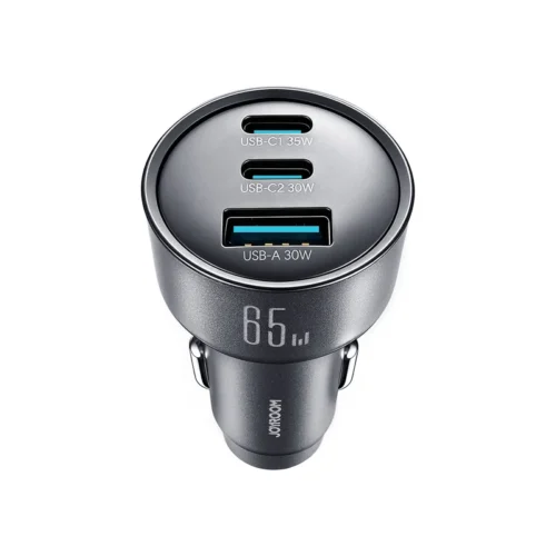 اشحن اللابتوب والموبايل في عربيتك بنفس الوقت! اشتري شاحن السيارة الذكي JOYROOM JR-CCN19 بقدرة 65W و3 منافذ شحن سريع (2x Type-C + USB-A) بأفضل سعر إكسسوارات سيارات في مصر!