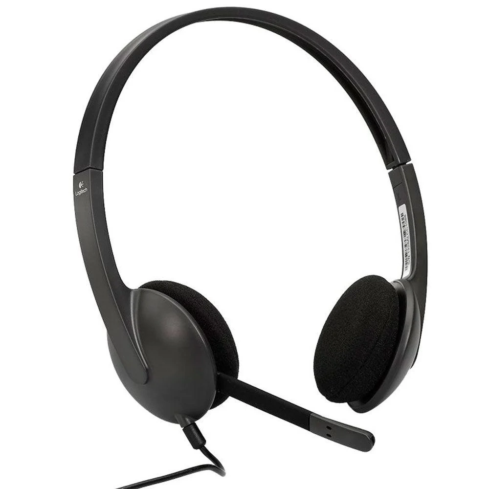 Logitech H340 USB Stereo with Noise Cancellation Computer Professional Headset سماعة هيدفون إحترافية بمايك بخاصية عزل ضوضاء مناسبة للمكاتب و الدراسه و المكالمات 1 اشتري سماعة Logitech H340 USB الأصلية بأفضل سعر في مصر. ممتازة للاجتماعات، العمل عن بعد، الدراسة، ومكالمات Call Center مع مايك بعزل الضوضاء وصوت رقمي نقي!
