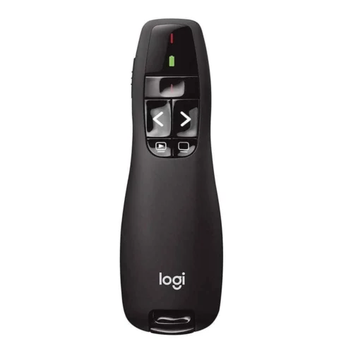 اشتري ريموت البرزنتيشن Logitech R400 High Copy في مصر. مدى لاسلكي 15 متر، مؤشر ليزر أحمر، تركيب مباشر Plug & Play بدون تعريفات. خيار اقتصادي ومثالي للمحاضرات!