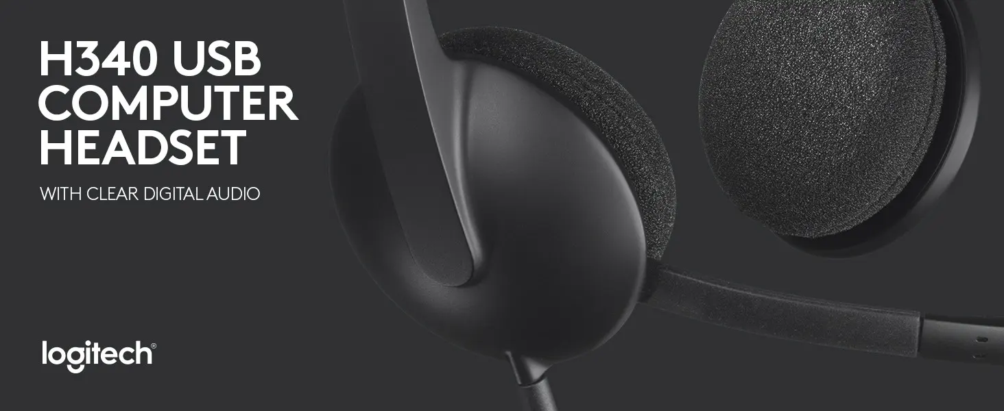 Logitech H340 USB Stereo with Noise Cancellation Computer Professional Headset سماعة هيدفون إحترافية بمايك بخاصية عزل ضوضاء مناسبة للمكاتب و الدراسه و المكالمات 6 اشتري سماعة Logitech H340 USB الأصلية بأفضل سعر في مصر. ممتازة للاجتماعات، العمل عن بعد، الدراسة، ومكالمات Call Center مع مايك بعزل الضوضاء وصوت رقمي نقي!