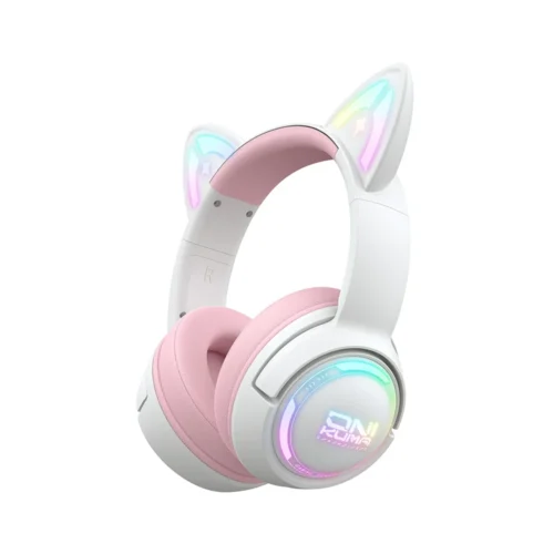 اشتري سماعة الجيمينج Onikuma GT838 بتصميم أذن القطة 3D وإضاءة RGB الجذابة. (2.4G wireless + سلكي) بدون تأخير، مايك نقي، وصوت محيطي 7.1 بأفضل قيمة في مصر! 