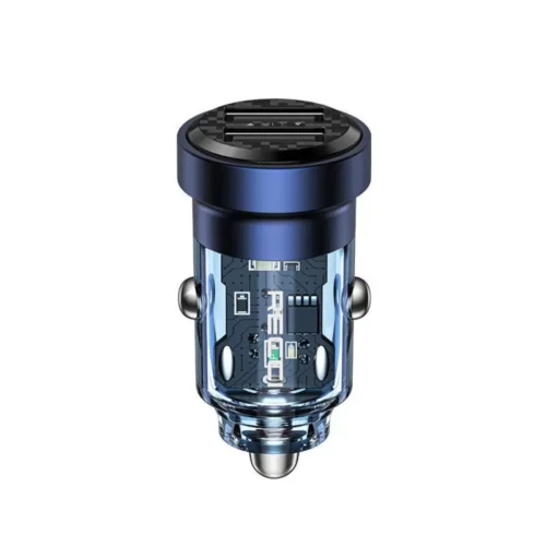 اشتري شاحن سيارة شفاف Recci RCC-N16 بقدرة 15.5W ومخرجين USB لشحن هاتفين في وقت واحد بشحن سريع وآمن بأفضل سعر وتوصيل سريع في مصر.