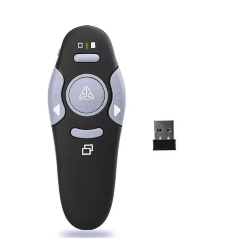 اشتري ريموت تقديم المحاضرات والعروض Gigamax K100 Plus في مصر. اتصال لاسلكي 2.4GHz بمدى يصل حتى 100 متر، مؤشر ليزر أحمر قوي، 5 أزرار تحكم، وتوصيل مباشر بدون تعريفات!