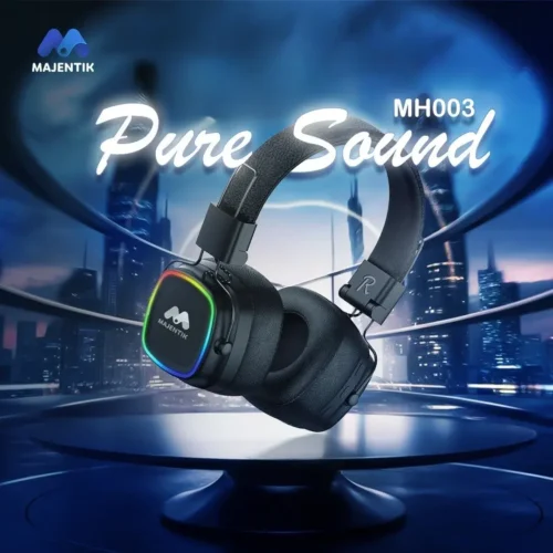 اشتري سماعة الجيمنج والوايرلس Majentik MH003 في مصر. إضاءة RGB جذابة، وزن خفيف، صوت HD Bass قوي بمشغلات 40 Large Speakers، بطارية تدوم حتى 18 ساعة، ومايك مدمج للمكالمات والألعاب!